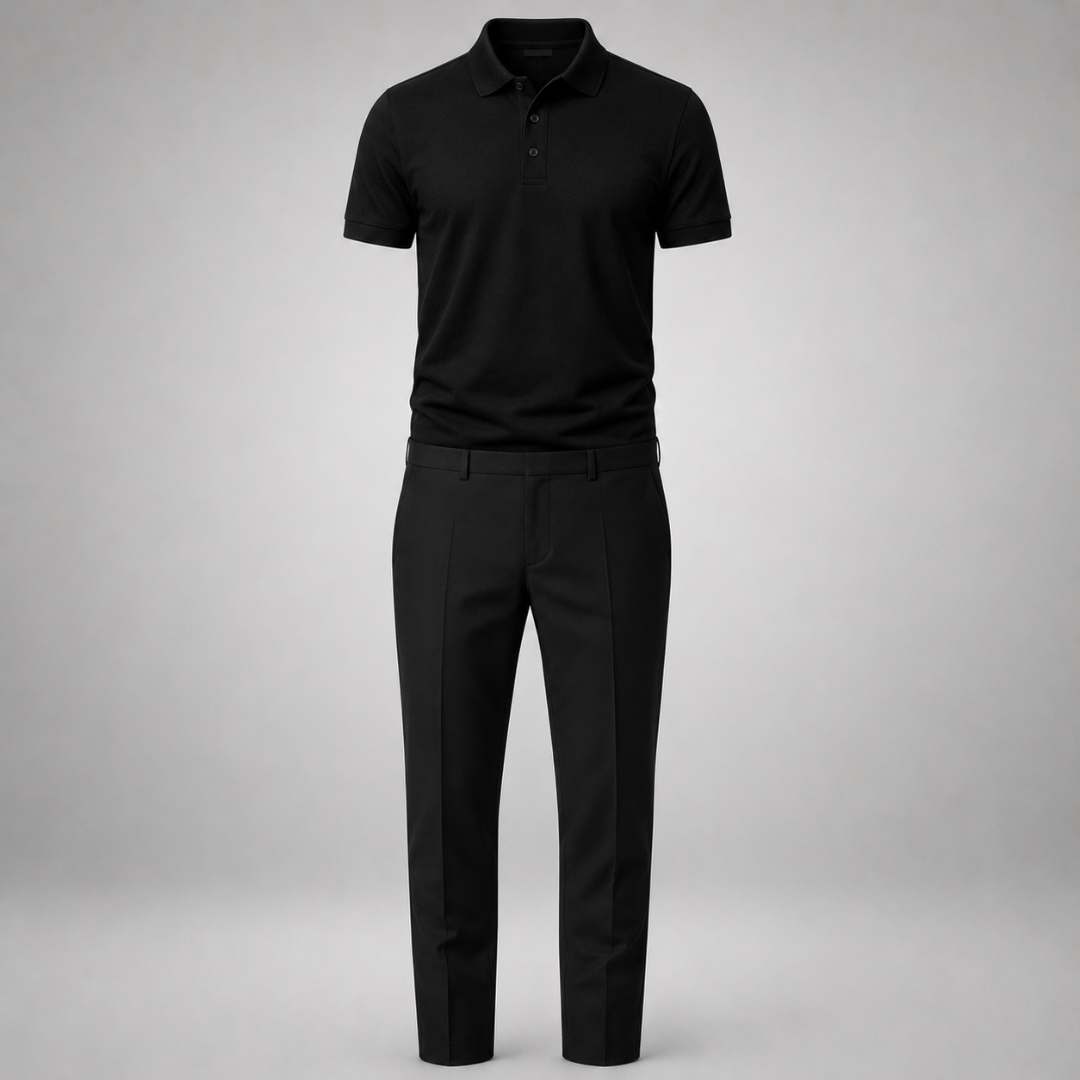Premium Polo-Shirt + Anzughose Set – Zeitlos und Stilvoll