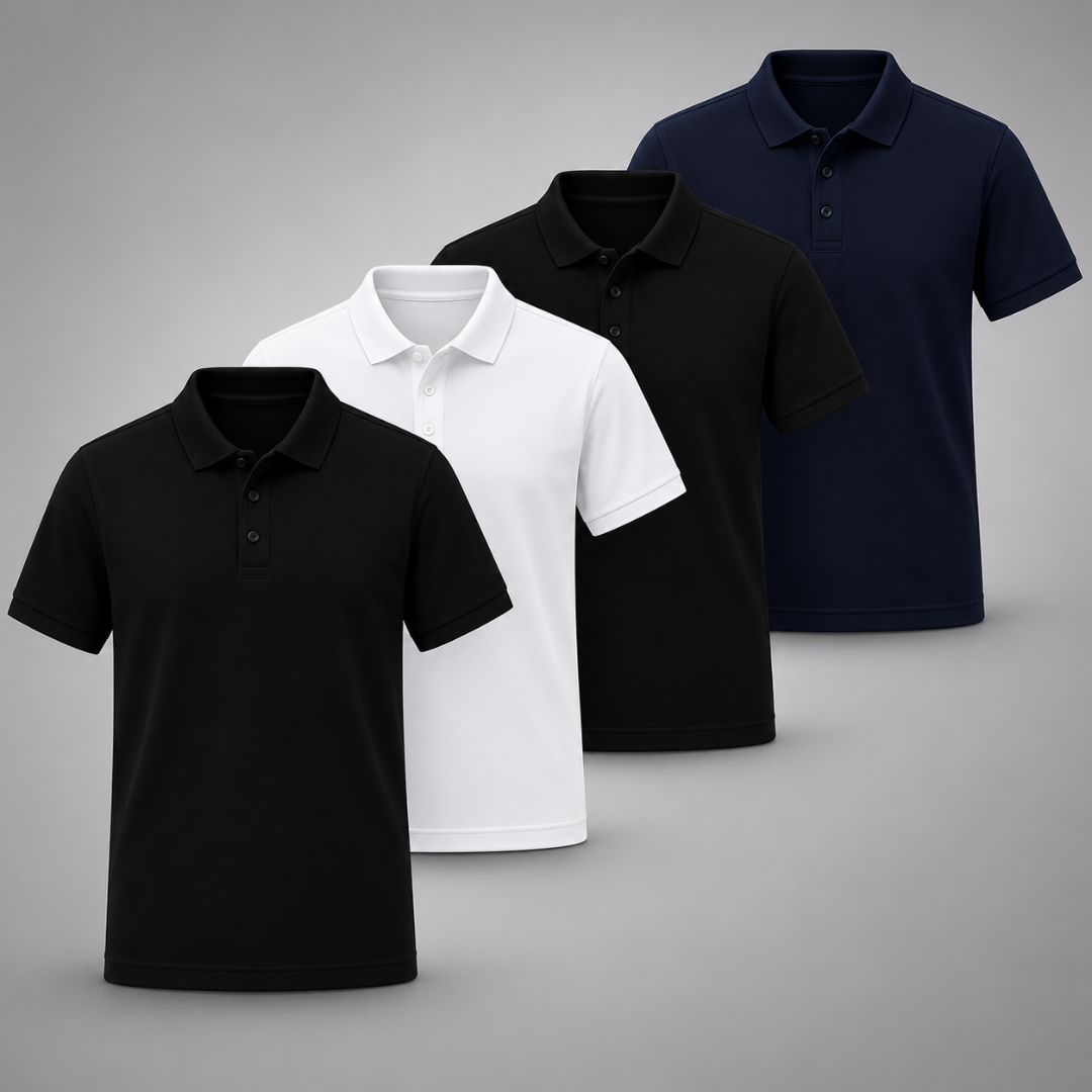Set 4 Poloshirts – Klassisch