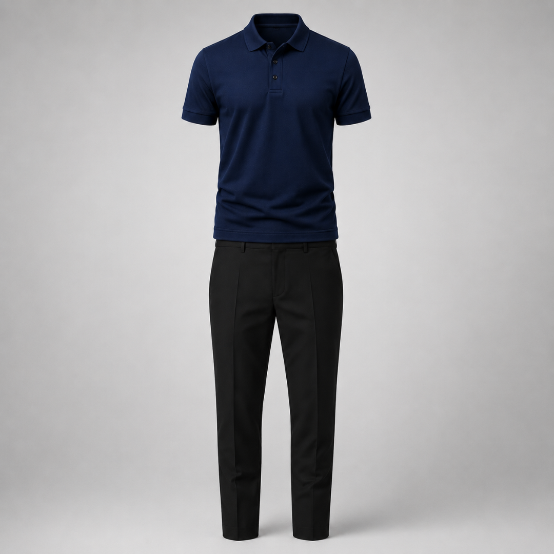 Premium Polo-Shirt + Anzughose Set – Zeitlos und Stilvoll