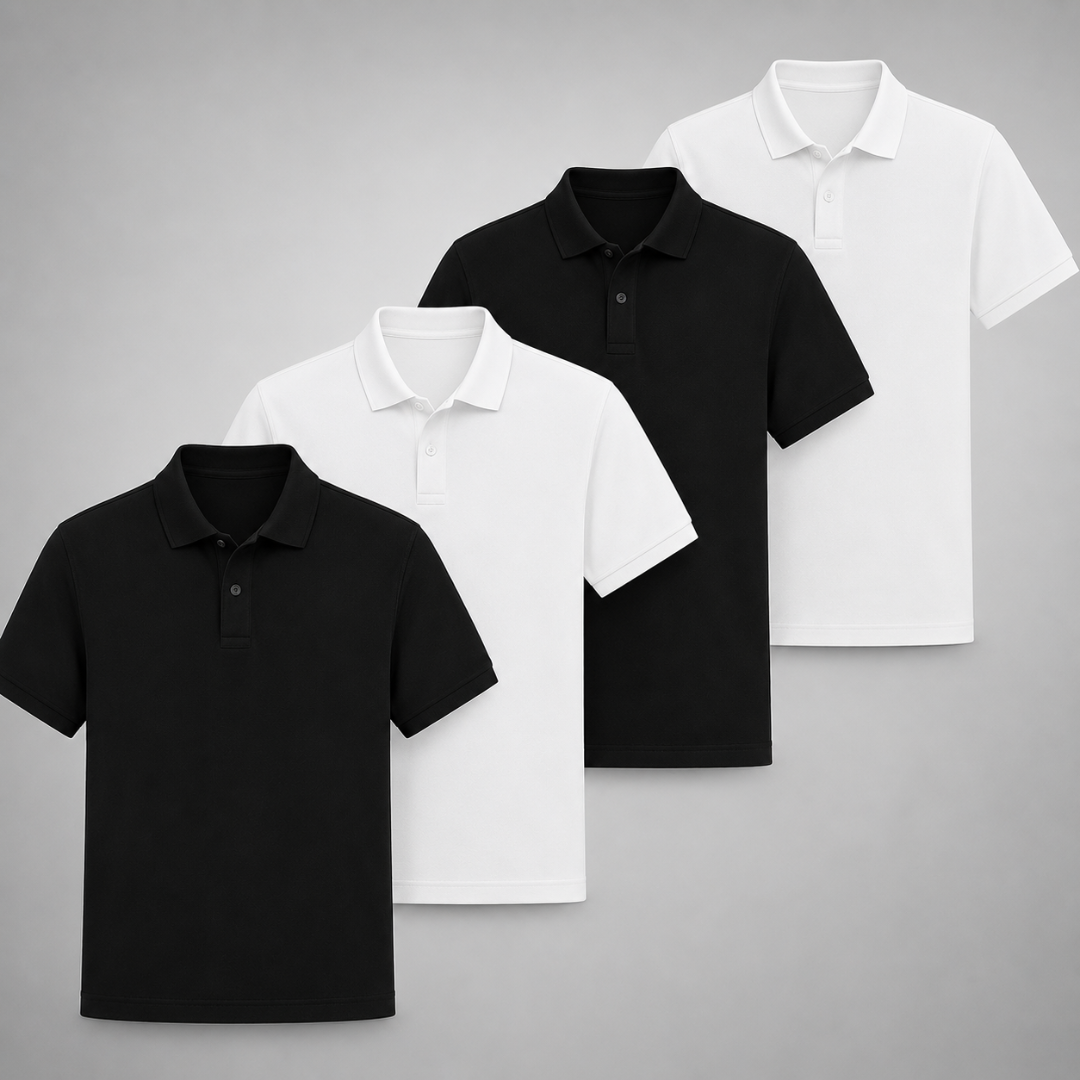 Set 4 Poloshirts – Klassisch