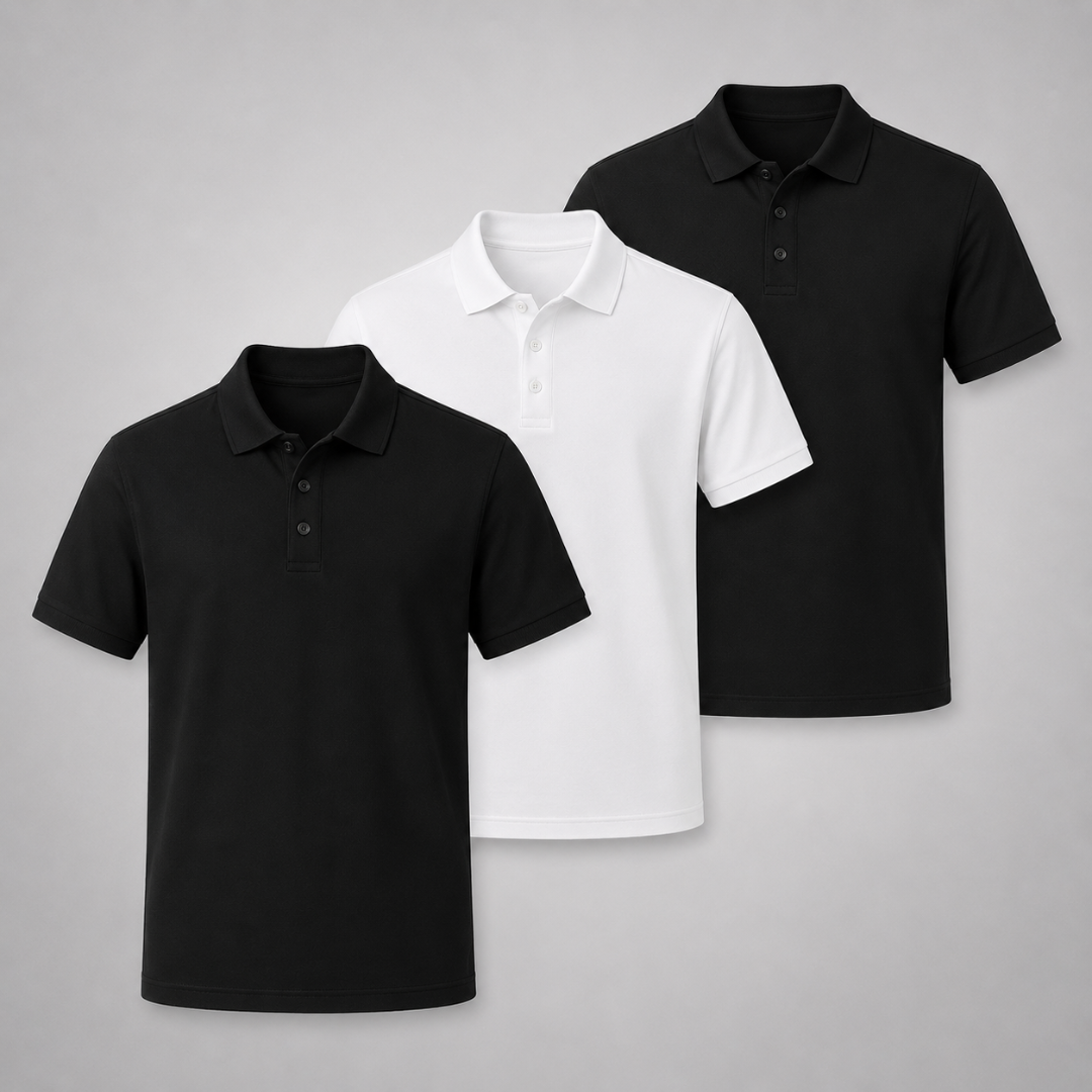 Set 3 Poloshirts – Komfortabel
