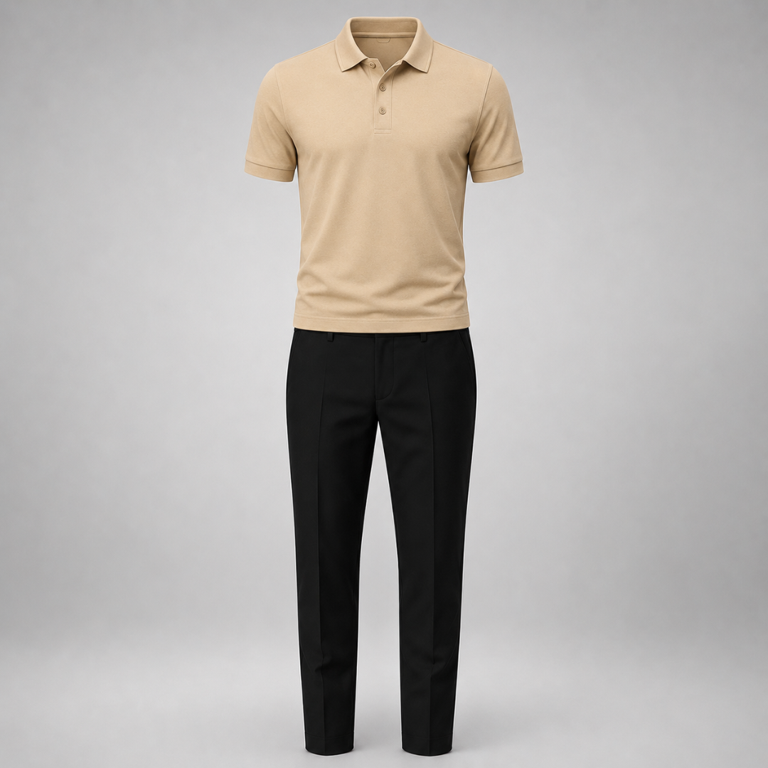 Premium Polo-Shirt + Anzughose Set – Zeitlos und Stilvoll