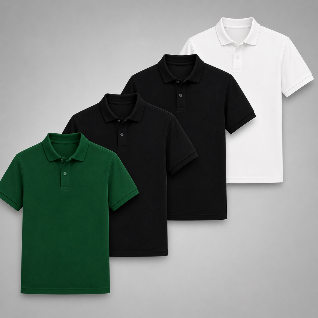 Set 4 Poloshirts – Klassisch