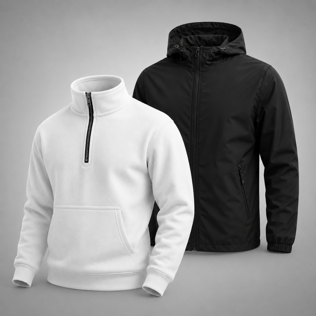Set – 1 Pullover & 1 Winterjacke für Komfort und Stil