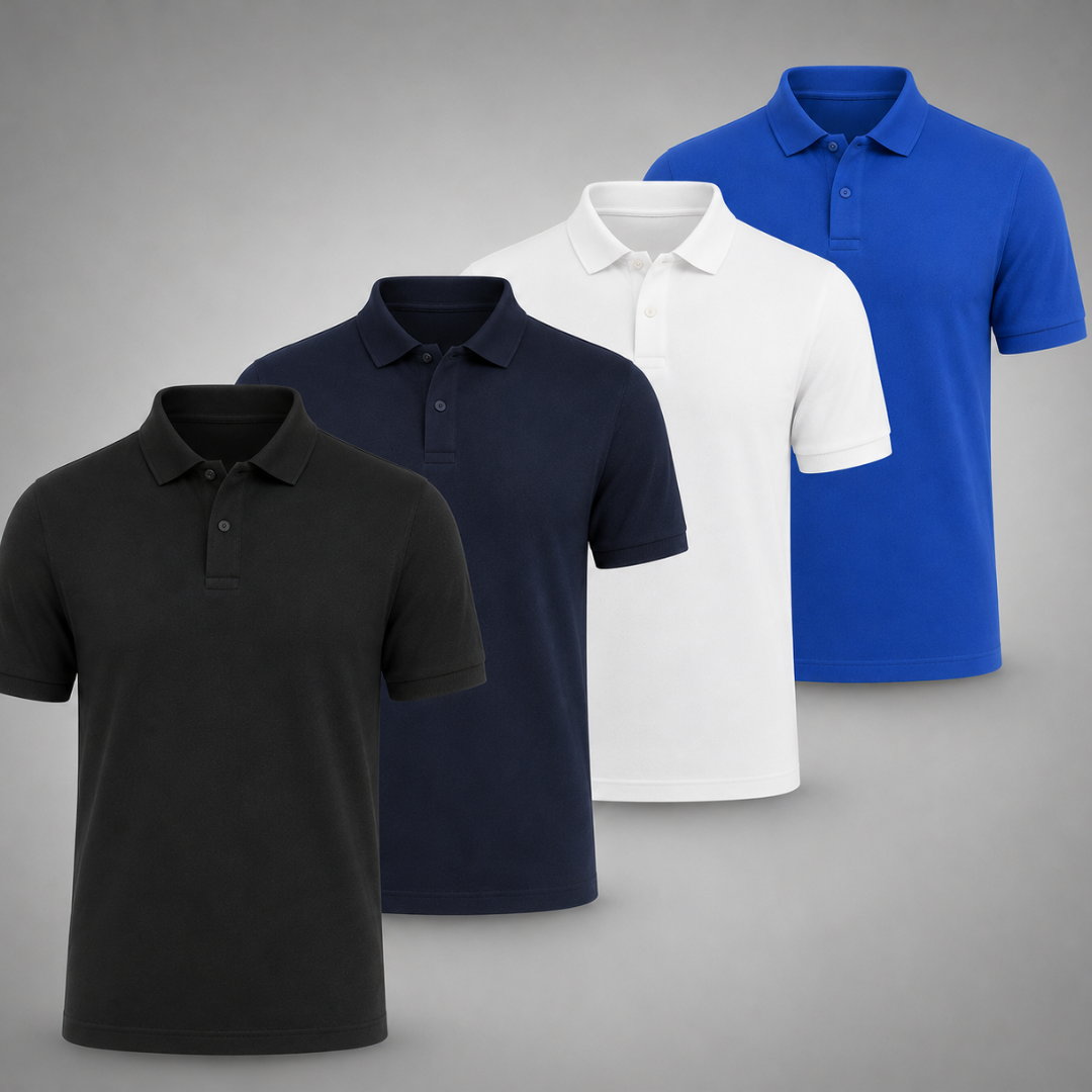 Set 4 Poloshirts – Klassisch und Komfortabel
